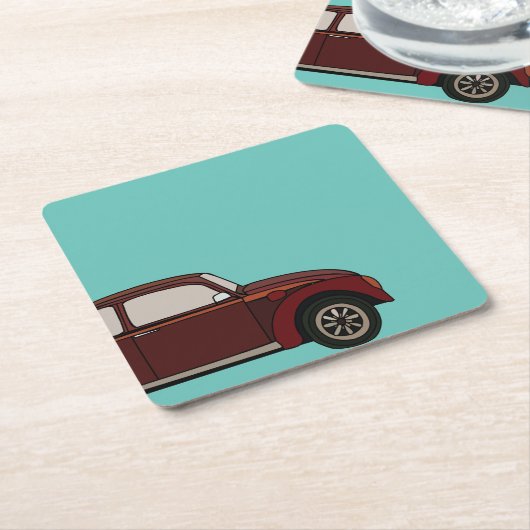 Antiek klassieke auto kartonnen onderzetters (Schuin)