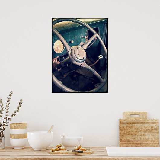 Antiek Klassieke bestelwagen Poster (Keuken)