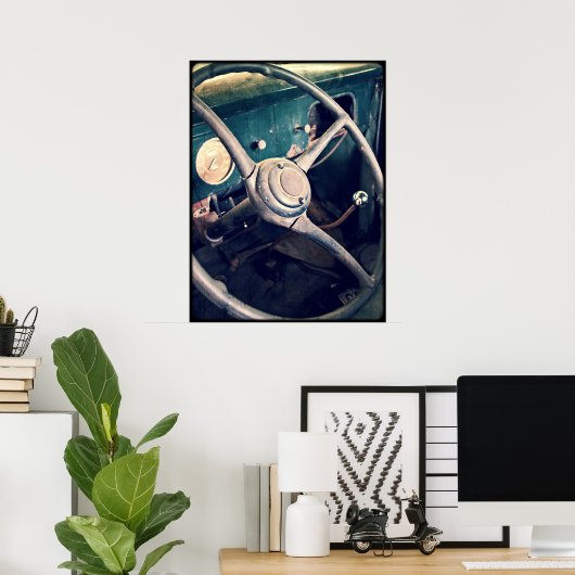 Antiek Klassieke bestelwagen Poster (Thuiskantoor)
