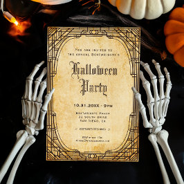 antiek klassieke Halloween-partij Kaart