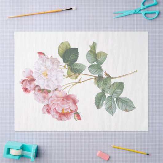  Antiek klassieke handbediende bloemen Tissuepapier (Craft)