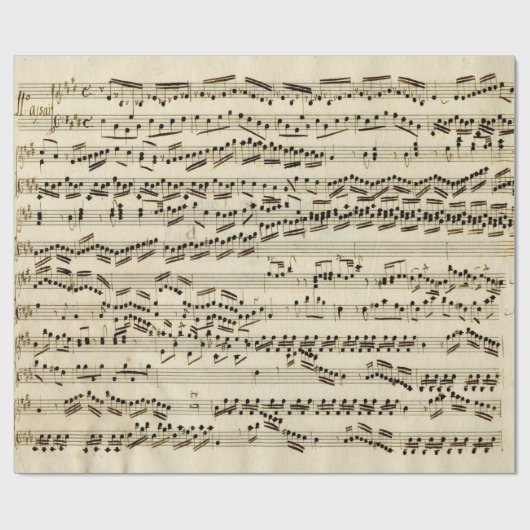 Antiek Klassieke muziekscript Cadeaupapier (Vlak)