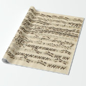  Antiek Klassieke muziekscript Cadeaupapier (Uitgerold)
