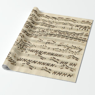 Antiek Klassieke muziekscript Cadeaupapier