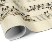 Antiek Klassieke muziekscript Cadeaupapier (Rol Hoek)