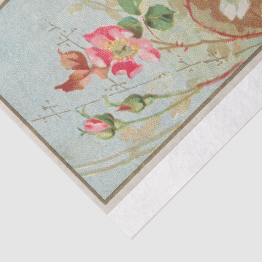  Antiek Klassieke Vrij Roos Vloer Tissuepapier (Detail)