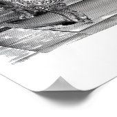 Antiek klauwhet-bathtub met douche poster (Hoek)