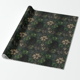 Antiek klaver damast textuur St. Patrick's Day Cadeaupapier