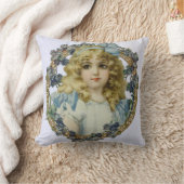 Antiek klein meisje kinderportret mooi kussen (Deken)