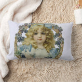 Antiek klein meisje kinderportret mooi kussen (Deken)