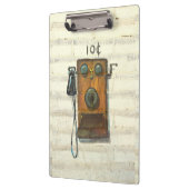 antiek klembord voor wandtelefoons (Links)