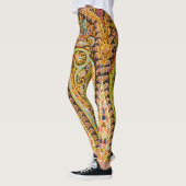 Antiek kleurrijk bloemmotief leggings (Links)