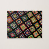 Antiek kleurrijk Granny Squares Classic Pattern Legpuzzel (Horizontaal)