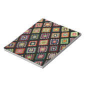 Antiek kleurrijk Granny Squares Classic Pattern Notitieblok (Linkerzijde)