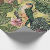 Antiek kleurrijk parrots Tropisch Oerwoud Patroon Cadeaupapier (Hoek)