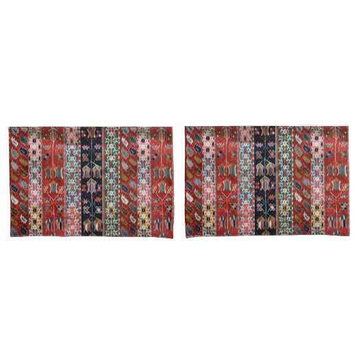 Antiek Kleurrijk Perzisch Turks Kilim Tapijt Kussensloop (Voorkant-Set)