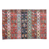 Antiek Kleurrijk Perzisch Turks Kilim Tapijt Kussensloop (Voorkant-Rechts)