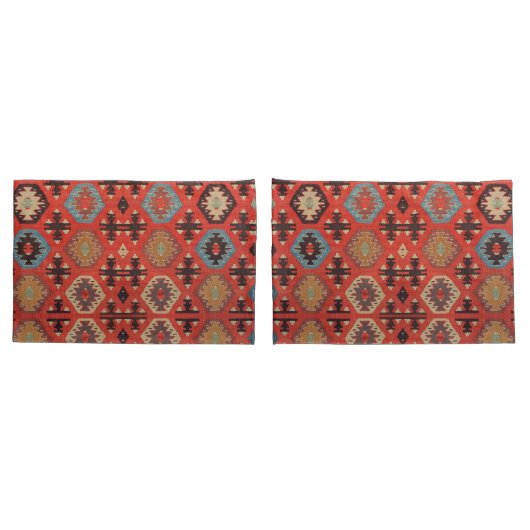 Antiek kleurrijk Turks Kilim Carpet Rug Kussensloop (Achterkant-Set)