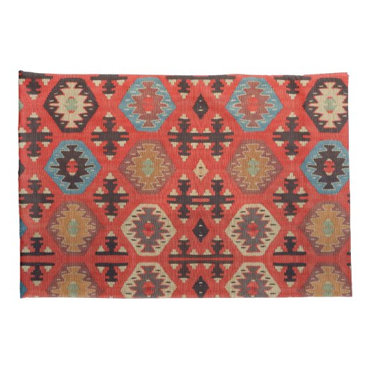 Antiek kleurrijk Turks Kilim Carpet Rug Kussensloop (Achterkant-Rechts)