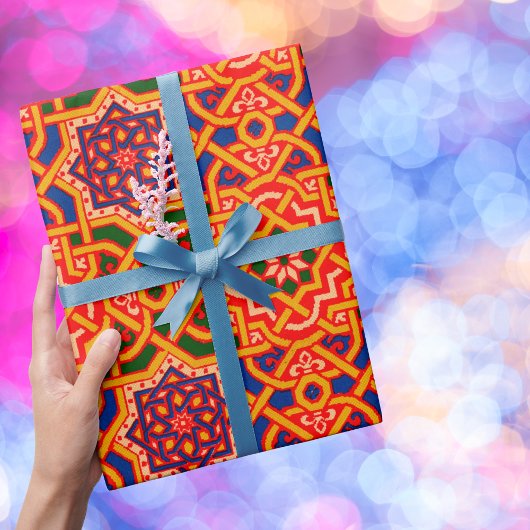 Antiek Kleurrijke Tapijtprint Cadeaupapier