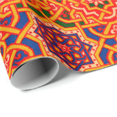 Antiek Kleurrijke Tapijtprint Cadeaupapier (Rol Hoek)