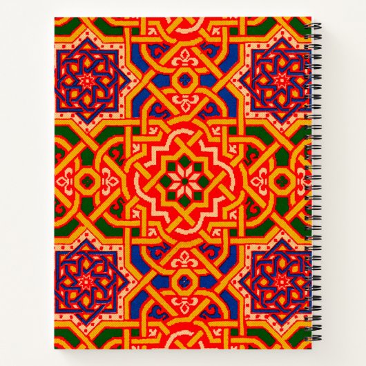 Antiek Kleurrijke Tapijtprint Notitieboek (Achterkant)