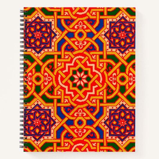 Antiek Kleurrijke Tapijtprint Notitieboek (Voorkant)