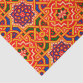 Antiek Kleurrijke Tapijtprint Tissuepapier (Detail)