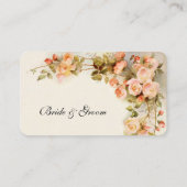 Antiek klimmen Rozen, bruiloft-tafelnummer Plaatskaartje (Achterkant)