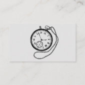 Antiek klok HorlogeRepareren of Bewaren Visitekaartje (Achterkant)