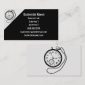 Antiek klok HorlogeRepareren of Bewaren Visitekaartje (Voorkant / Achterkant)