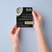 Antiek klok, Horoloog Adverteren Flyer (Hand)