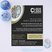 Antiek klok, Horoloog Adverteren Flyer (Enkel)