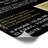 Antiek klok, Horoloog Adverteren Poster (Hoek)