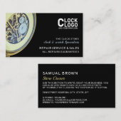 Antiek klok, Horoloog Visitekaartje (Voorkant / Achterkant)
