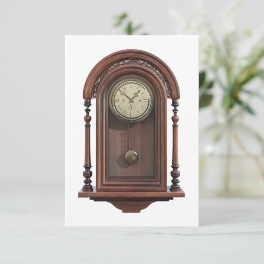 Antiek klok kaart (Staand voorkant)