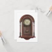 Antiek klok kaart (Voorkant / Achterkant in situ)