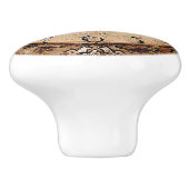 Antiek klok keramische knop (Zijkant)