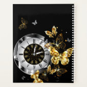 Antiek klok met Golden Butterflies Planner (Achterkant)