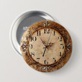 Antiek klok ronde button 7,6 cm (Voorkant /achterkant)