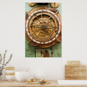 Antiek klokgezicht, Duitsland Poster (Keuken)