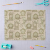 Antiek klokken en ontkoppeling van eigenaar tissuepapier (Craft)