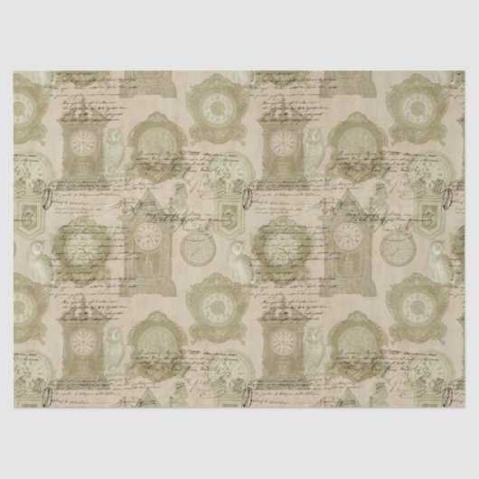 Antiek klokken en ontkoppeling van eigenaar tissuepapier (Voorkant)