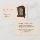 Antiek klokroomvisitekaartje visitekaartje (Voorkant / Achterkant)