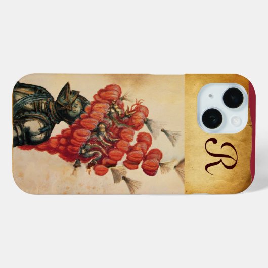 ANTIEK KNIGHT HELMET, DRAGONS EN RODE VREEMDEN Case-Mate iPhone CASE (Achterkant (horizontaal))