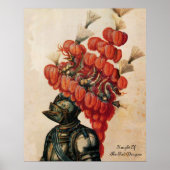 ANTIEK KNIGHT HELMET, DRAGONS EN RODE VREEMDEN POSTER (Voorkant)