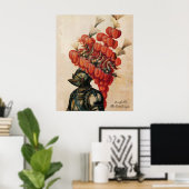 ANTIEK KNIGHT HELMET, DRAGONS EN RODE VREEMDEN POSTER (Thuiskantoor)