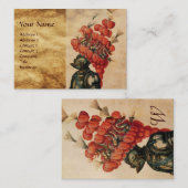 ANTIEK KNIGHT HELMET, DRAGONS EN RODE VREEMDEN VISITEKAARTJE (Voorkant / Achterkant)