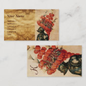 ANTIEK KNIGHT HELMET, DRAGONS EN RODE VREEMDEN VISITEKAARTJE (Voorkant / Achterkant)