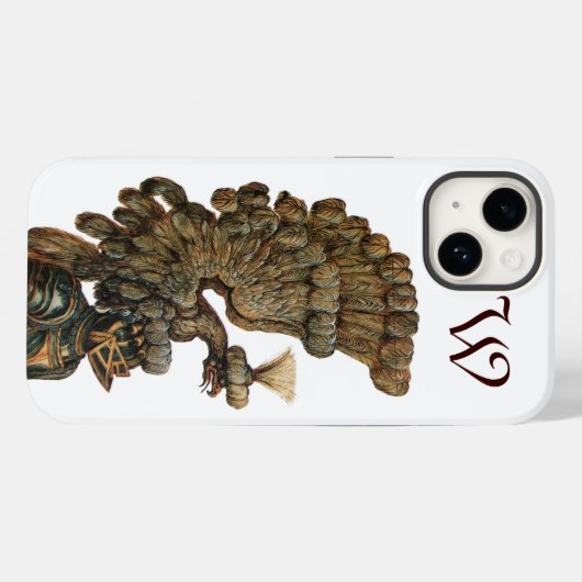 ANTIEK KNIGHT HELMET MET ELGF-monogram Case-Mate iPhone Case (Achterkant (horizontaal))